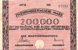 Großnotgeld Inflation 200.000 Mark Schein Banknote Stadt Kaiserslautern , 200.000 Mark Schein in gbr. Keller 2541.a -