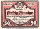Notgeld Deutschland 50 Pfennig Schein Notgeld Amtshauptmannschaft Stollberg 1705.05.06 , 50 Pfennig Schein in kfr. -
