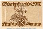 Notgeld Deutschland 50 Pfennig Schein Notgeld der Gemeinde Steinheid 7125.05.07 , 50 Pfennig Schein in kfr. 1920 -