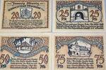 Serienscheine DE 4 Scheine kpl. 4 x Notgeld Schwefelbad Tennstedt 1314.1 , Set mit 4 Scheinen in kfr. 1921 -