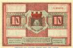 Großnotgeld 1918 DE 10 Mk. Banknote der Stadt Zeulenroda , 10 Mark Schein in kfr. Geiger 576.07.b 1918 -