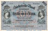 Länderbanknote Sachsen Länder Banknote , 100 Mark Sachsen in kfr , SAX-8, Ros.746, S.952.b , 1911 unc 100 Mk. 1911 1-
