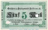 Großnotgeld De. 5 Mk. Heilbronn , Notgeld 5 Mark Schein in kfr.E , Geiger 228.01... 1918 -
