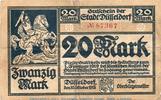 Großnotgeld Deutschland 20 Mark Schein Banknote der Stadt Düsseldorf , 20 Mark Schein in gbr. Geiger 114.32.b 1918 -