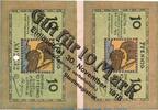 Großnotgeld 1918 DE 10 Mk. Banknote der Stadt Lindau i.B. 10 Mark Schein in gbr.E , Geiger 321.02 o.D. -