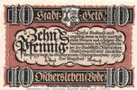 Notgeld De 10 Pf. Notgeld der Stadt Oschersleben 1028.1 , 10 Pfennig Schein in kfr. 1920 -