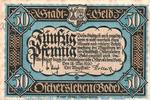 Seriennotgeld Deutschland 50 Pfennig Schein Notgeld der Stadt Oschersleben 1028.1 , 50 Pfennig Schein in kfr. 1920 -