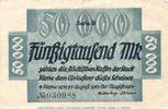 Großnotgeld Deutschland 50.000 Mark Schein Banknote der Stadt Herne , 50.000 Mark Schein in gbr. Keller 2339.i 1923 -