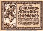 Inflation 1923 DE 100 Mio. Banknote Stadt Essen ? , 100 Millionen Mark Propagandaschein in kfr. Keller .... -