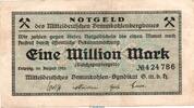 Inflation 1923 DE 1 Mio. Mk. Leipzig , Banknote 1 Million Mark Schein gbr. Keller 3086... Sachsen 1923 Inflat -