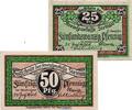Notgeld DE 2 Scheine kpl. Notgeld Kreissparkasse Steinau , Set mit 2 Scheinen in kfr. Tieste 7115.05.25-26 -