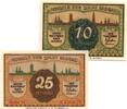 Notgeld DE 2 Scheine kpl. 2 x Notgeld Stadt Glogau , Set mit 2 Scheinen in kfr. Tieste 2280.05.45-46 o.D. -