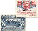 Notgeld De 2 Scheine kpl. 2 x Notgeld Stadt Hanau , Set mit 2 Scheinen in kfr. Tieste 2790.10.25-26 1920 -