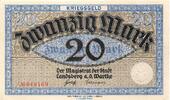 Großnotgeld 1918 DE 20 Mk. Landsberg a.d.W , Notgeld 20 Mark Schein in kfr. Geiger 308.03 o.D. BBG -