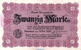Großnotgeld 1918 DE 20 Mk. Banknote der Stadt Remscheid , 20 Mark Schein in gbr. Geiger 443.02.c von 1918 -