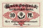 Notgeld Deutschland 10 Pfennig Schein Notgeld Stadt Bad Berka 0455.05.15 , 10 Pfennig Kn = rot in kfr. 1917 -