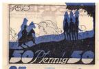 Seriennotgeld Deutschland 50 Pfennig Nr.4 , FEHLDRUCK Notgeld Ausstellung Leipzig 784.1 , 50 Pfennig Schein Nr.4 -Fehldruck- in kfr. -