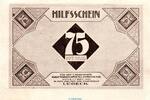 Seriennotgeld Deutschland 50 Pfennig Nr 1 Notgeld Brm. und Händlertag Lübeck 826.3 , 75 Pfennig Schein Nr.2 in f-kfr. 1921 -