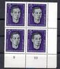 DDR 4 x 15 + 10 Pfennig Mi.635 DDR , 4er Blockrand u.r. Dr. Kurt Adams 15 + 10 Pfennig 1958 -