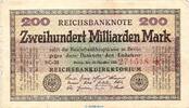 DE 200 Milliarden Reichsbanknote , 200 Milliarden Mark Wz.Ringe in gbr. DEU-143.b, Ros.118, P.121 -
