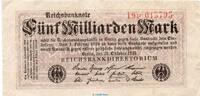 Weimarer Republik - Inflation 5 Milliarden Mark Reichsbanknote , 5 Milliarden Mark Schein in gbr. DEU-145.d, Ros.120, P.123 -