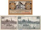 Serienscheine DE 3 Scheine kpl. 3 x Notgeld der Stadt Orsoy 1026.1 , Set mit 3 Scheinen in kfr. von 1921 -