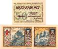 Seriennotgeld Deutschland 3 Scheine kompl. 3 x Notgeld Stadt Westerburg 1412.3 , Set mit 3 Scheinen graugrün in kfr. 1920 -