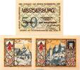 De 3 Scheine kompl. 3 x Notgeld Stadt Westerburg 1412.2 , Set mit 3 Scheinen graublau in kfr. 1920 -