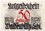 Notgeld DE 50 Pf. Waldenburg , Notgeld 50 Pfennig Schein in kfr. M-G 1371.6.b , Schlesien 1920 -