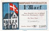 Notgeld De 1 Mk. -blau-blau- Notgeld Gemeinde Gravenstein 466.3.j , 1 Mark Schein in kfr. von 1920 , DNS -
