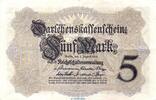 Deutsches Kaiserreich 5 Mk. Reichsbanknote , 5 Mark Schein in gbr. DEU-54.b-c, Ros.48, P.47 , vom 05.08.1914 -
