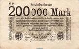 Weimarer Republik 200.000 Mk. Reichsbanknote , 200.000 Mark Schein in gbr. DEU-111.a , Ros.99, P.100 , 1923 -