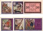 Notgeld DE 6 Scheine kpl. -altrosa- Notgeld Gemeinde Lund-Schobüll 844.1.b , altrosa Set mit 6 Scheinen in kfr. o.D. -