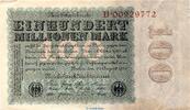 Weimarer Republik - Inflation 100 Millionen Mark Reichsbanknote , 100 Millionen Mark Schein in gbr. DEU-119.a, Ros.106, P.107 -