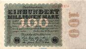 Weimarer Republik - Inflation 100 Millionen Mark Reichsbanknote , 100 Millionen Mark Schein in gbr. DEU-119.b, Ros.106, P.107 -