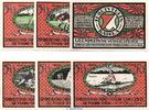 Serienscheine DE 6 Scheine 6 x Notgeld Sportverein Kahla 667.2 , Set mit 6 x 50 Pfennig in kfr. o.D. -