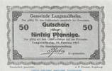 Notgeld De 50 Pf. Notgeld Gemeinde Langenaltheim 3855.05.26 , 50 Pfennig Schein in kfr. von 1917 -