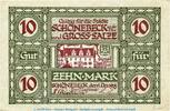 Großnotgeld 1918 10 Mk. Banknote Schönebeck + Gross Salze , 10 Mark Schein in kfr. Geiger 481.02 , 1918 -
