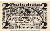 Notgeld DE 2 Pf. Notgeld Grube Ilse 2630.05.35 , 2 Pfennig Schein in kfr. o.D. Brandenburg -