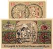 Notgeld Deutschland 2 Scheine kompl. Notgeld Stadt Immenstadt 3200.10.10-11 , Set mit 2 Scheinen -büttenartig- in kfr -