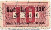 Notgeld Deutschland 10 Pfennig Schein Notgeld Stedtrat Sulzbach 7235.05.05 , 10 Pfennig Schein in kfr. o.D. Bayern -
