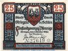 Kleingeld 1914-1922 DE 25 Pfennig bis ca 51.000 Striegau , Notgeld 25 Pfennig Schein unc-kfr. Ti.7205.10.10-15 , Schlesien 1920 -