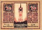 Notgeld Deutschland 25 Pfennig Schein Notgeld Stadt Straubing 7180.05.06 , 25 Pfennig büttenartig in kfr. von 1918 -
