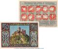 Notgeld De 2 Scheine kpl. Notgeld K. Schwalbe Eisenach 319.2 , Set mit 2 Scheinen -i.Kreuze- in kfr. o.D. -