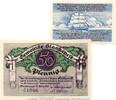 Notgeld DE 2 Scheine kpl. Notgeld Sparkasse Blankenese 115.1.a , Set mit 2 Scheinen in kfr von 1921 , HH -