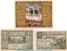 Notgeld 3 Scheine -oliv- Helmarshausen , Notgeld Set -oliv- mit 3 Scheinen in kfr. Hessen 1921 -