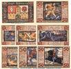 Serienscheine DE 8 Scheine kpl. -1 US- Notgeld Stadt Altenburg 21.1.a , Prinzraubserie Set mit 8 Scheinen in kfr. o.D. -
