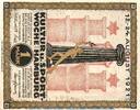 Serienscheine DE 1 Mk. Notgeld Kultur & Sportwoche 539.1 , 1 Mark Schein in kfr. 1921 , Hamburg -