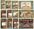 Notgeld DE 12 Scheine kpl. 12 x Notgeld Sportverein 09 Corbach 240.1 , Set mit 12 Scheinen in kfr. von 1922 -