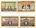 Serienscheine DE 4 Scheine kpl. Weimar , Sängerfest Notgeld Set mit 4 Scheinen in kfr. M/G 1399.1 TH von 1921 -